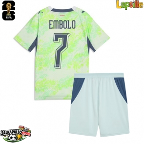 Sveitsi Breel Embolo #7 Vieraspaita Lapsille MM-kisat 2026 Lyhythihainen (+ shortsit)